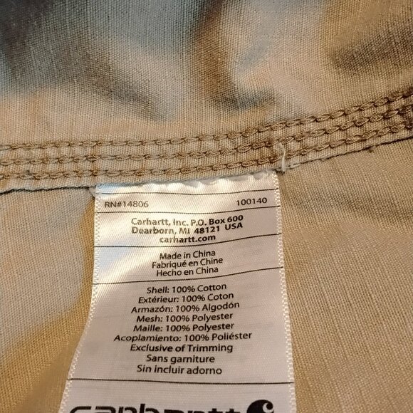 CARHARTT LIGHT TAN/ KHAKI HOODED UTILITY JACKET WOMEN'S SZ MED. - Picture 9 of 16